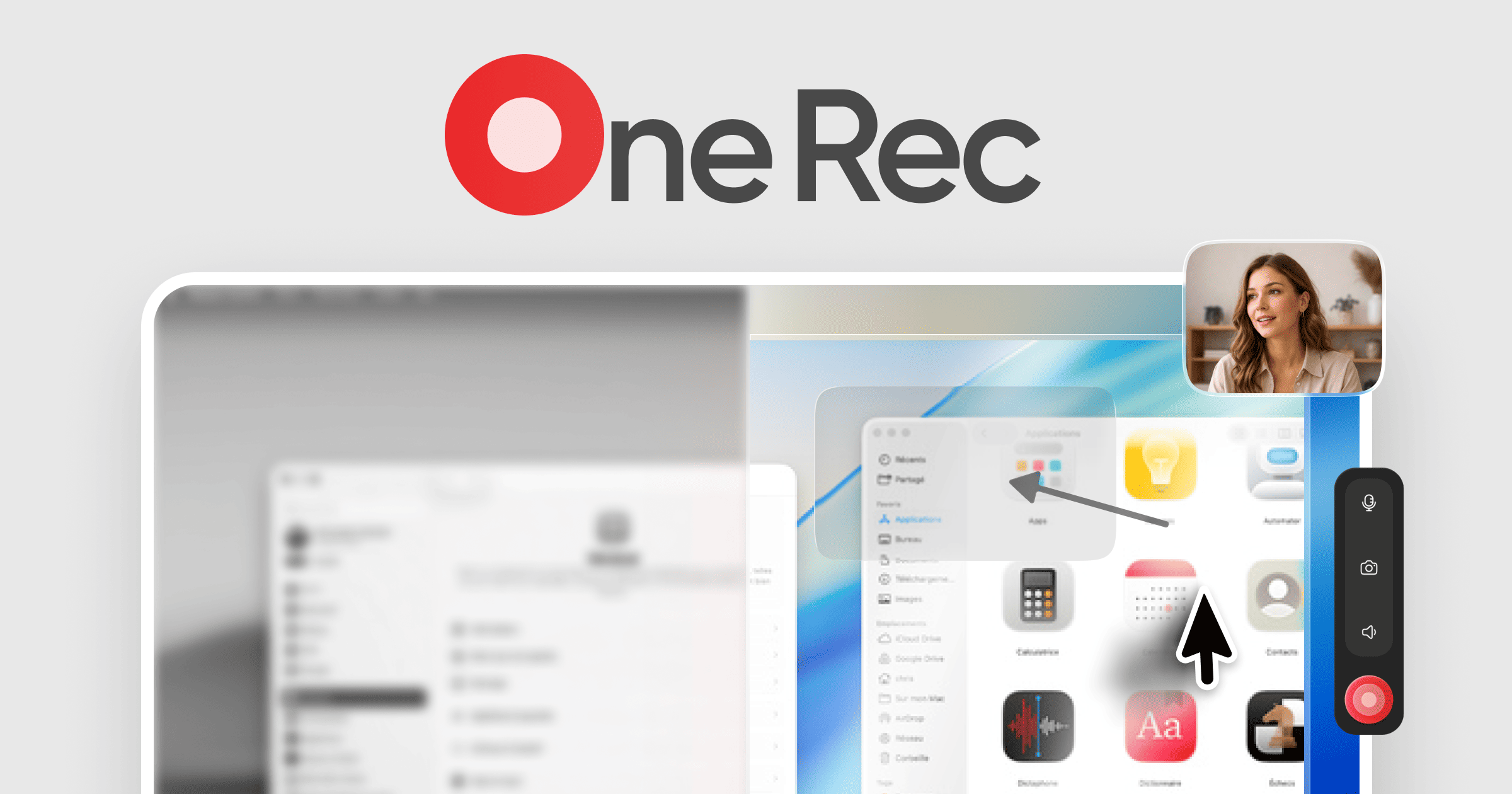 One Rec screen recording studio interface